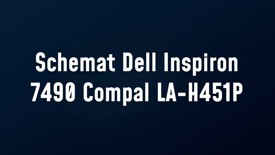 Schemat Dell Inspiron 7490 Compal LA-H451P EDW40 Rev 1.0
